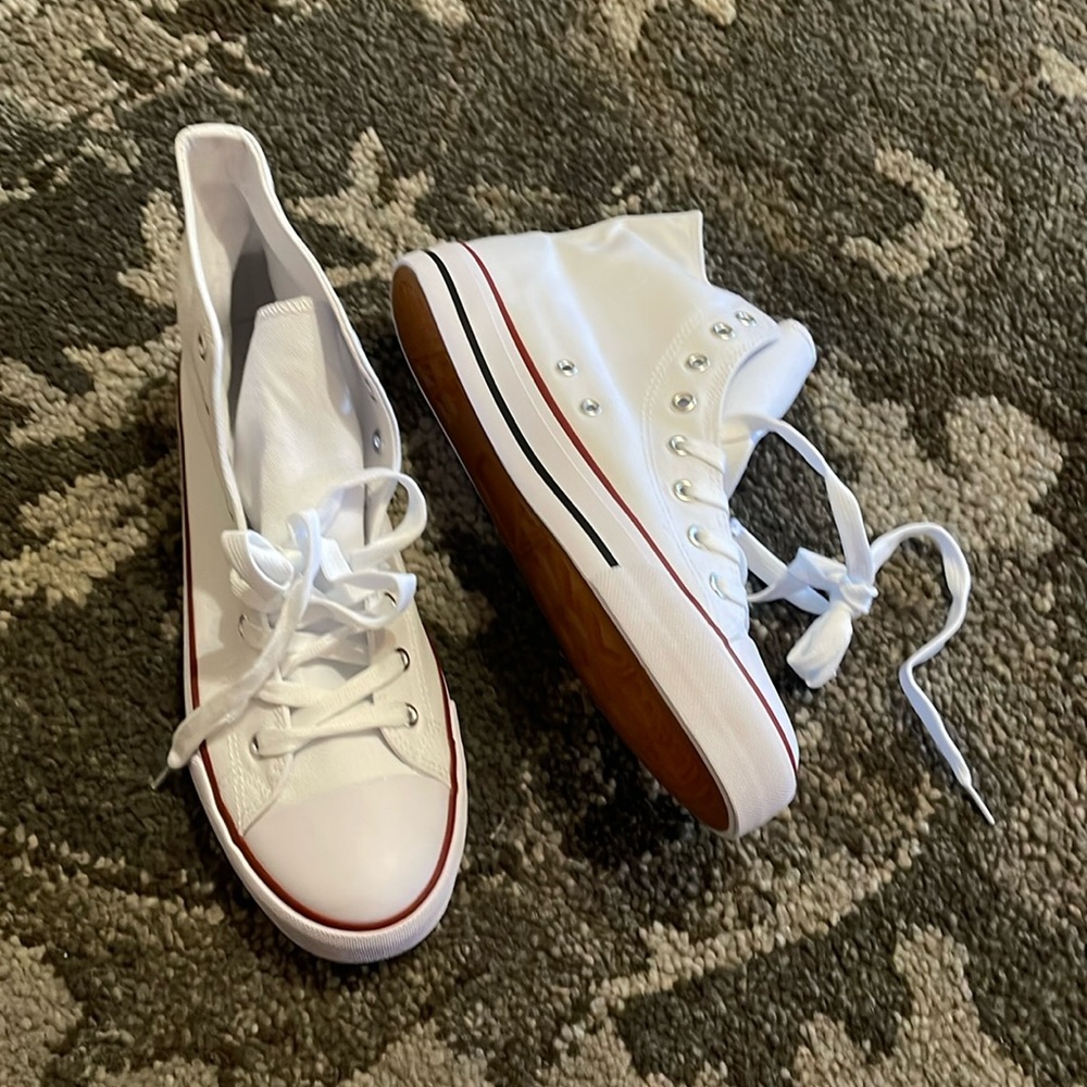 White Canvas Shoes